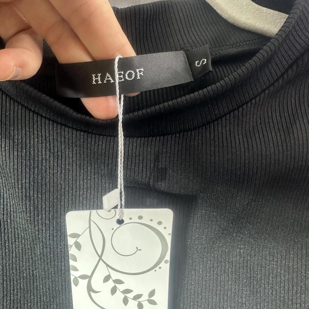 NWT Haeof Black Sleevless Top Size Small - Picture 9 of 10